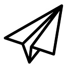 Icon eines Papierfliegers. Symbolisiert die Basic Leistung für Hersteller.
