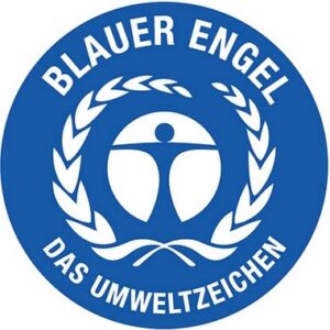 Logo Blauer Engel Umweltzeichen - Produktlabel für nachhaltiges Bauen.