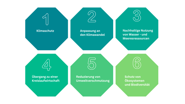 Die sechs Ziele der EU-Taxonomie